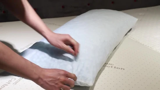 Oreillers de lit en mousse à mémoire de forme rafraîchissante, taille standard, avec housse amovible lavable