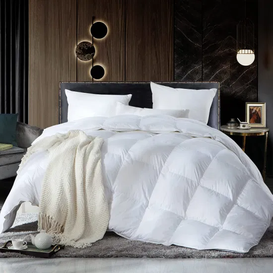 Couette en duvet blanc en coton matelassé, doux, respirant, confortable, pour la maison, l'hôtel